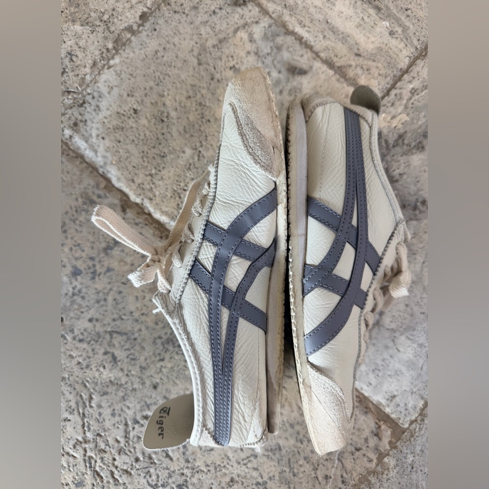 Onitsuka Tiger by Asics Cream and Navy Women's Sneakers